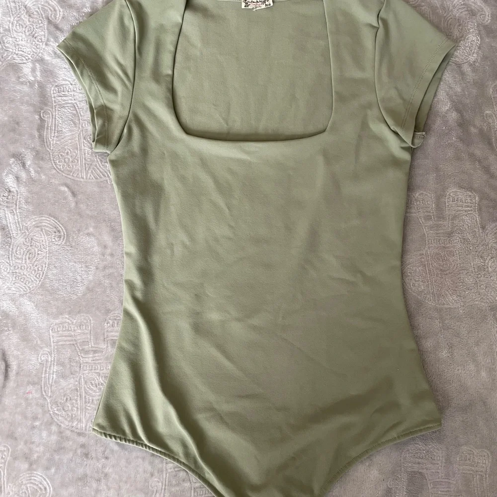 Free People Green Fitted‎ Bodysuit